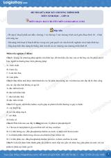 Đề thi giữa kì 1 Sinh 10 Chân trời sáng tạo - Đề số 10